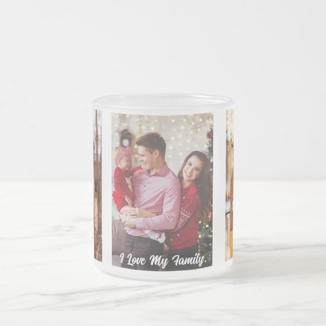 Taza De Cristal Esmerilado Crear su propia foto familiar de Personalizados (Centro)