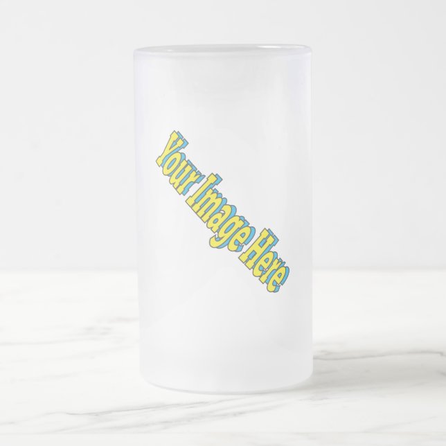 Taza De Cristal Esmerilado 🤍 Crear su propia plantilla de Personalizado (Centro)