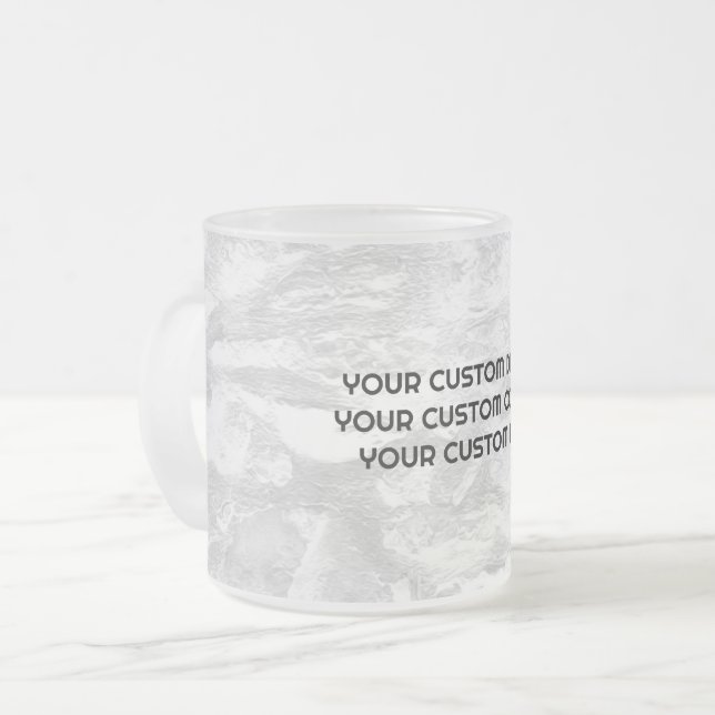 Taza De Cristal Esmerilado Crear su propio Personalizado personalizado (Anverso izquierdo)