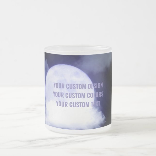 Taza De Cristal Esmerilado Crear su propio Personalizado personalizado (Centro)