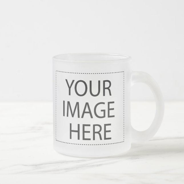 Taza De Cristal Esmerilado Crear su propio Personalizar en blanco (Derecha)