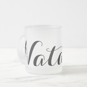 Taza De Cristal Esmerilado Crear su propio regalo de nombre personalizado per