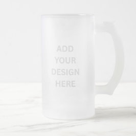 Taza De Cristal Esmerilado Create Your Own Custom Design 16oz 