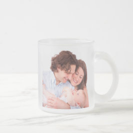 Taza De Cristal Esmerilado Cree su propia foto personalizada