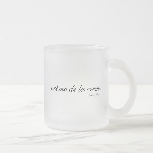 Taza De Cristal Esmerilado Crème de la crème Frosted Glass Mug (Derecha)