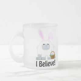 Taza De Cristal Esmerilado ¡Creo! Easter Yeti