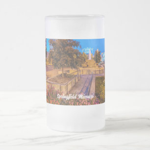 Taza De Cristal Esmerilado Crepúsculo En La Cerveza De Vidrio Congelada Park 
