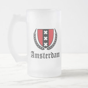 Taza De Cristal Esmerilado Crest de Ámsterdam