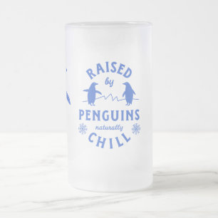 Taza De Cristal Esmerilado Criado por pingüinos naturalmente