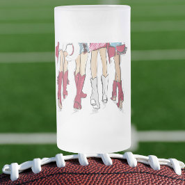 Taza De Cristal Esmerilado Crimen de vaquero de moda de las damas de Alabama