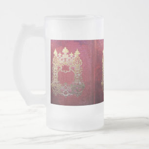 Taza De Cristal Esmerilado Crimson de tinta plana
