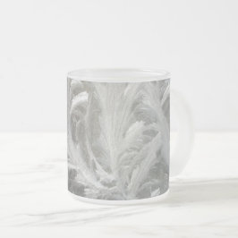 Taza De Cristal Esmerilado Cristales blancos grises helados de invierno