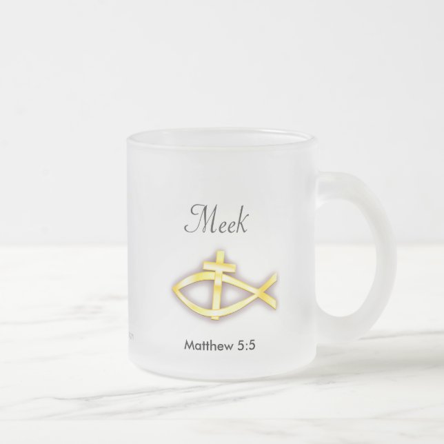 Taza De Cristal Esmerilado cristiano (Derecha)