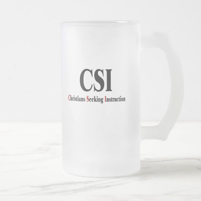Taza De Cristal Esmerilado Cristianos de CSI (Derecha)