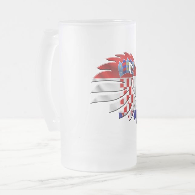 Taza De Cristal Esmerilado Croacia (Anverso izquierdo)
