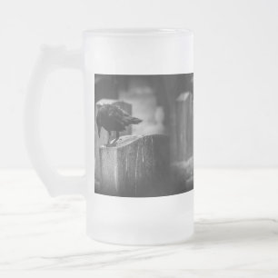 Taza De Cristal Esmerilado Crow en el cementerio caído