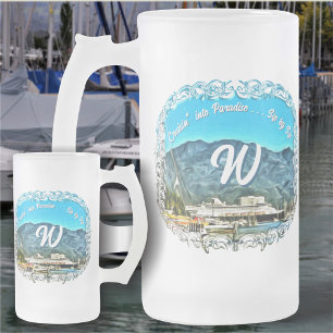 Taza De Cristal Esmerilado Cruisin' into Paradise Vallarta 0946
