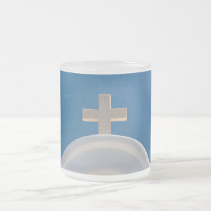 Taza De Cristal Esmerilado Cruz griega