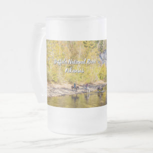 Taza De Cristal Esmerilado Cruzando el río Búfalo, Cerveza Escarcha