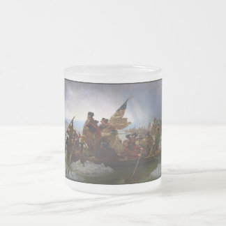 Taza De Cristal Esmerilado Cruzando el río Delaware, George Washington