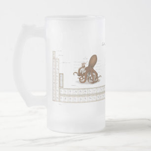 Taza De Cristal Esmerilado Cuadro periódico ilustrado de los elementos Steam