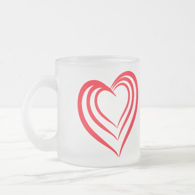 Taza De Cristal Esmerilado Cuadros (Izquierda)