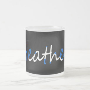 Taza De Cristal Esmerilado Cualquier nombre sobrepuesto en el mulgcn de la ba