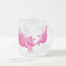 Cuando los cerdos vuelan grasas, los cerdos rosado