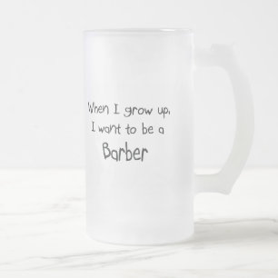 Taza De Cristal Esmerilado Cuando me crezco quiera ser un peluquero