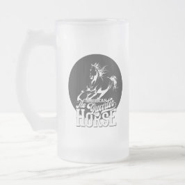 Taza De Cristal Esmerilado Cuartel americano Cowboy silvestre oeste