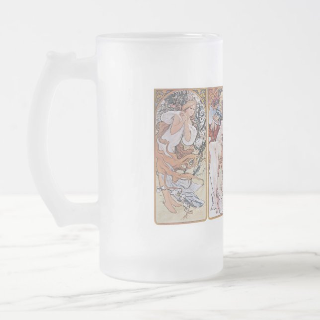 Taza De Cristal Esmerilado Cuatro estaciones, Mucha (Izquierda)