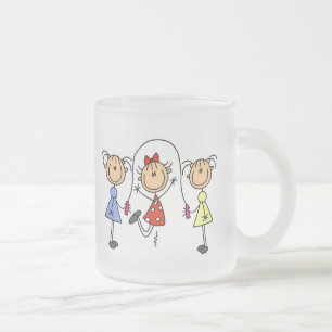 Taza De Cristal Esmerilado Cuerda de salto de los chicas del palillo