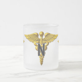 Taza De Cristal Esmerilado Cuerpo de enfermería del ejército de veteranos