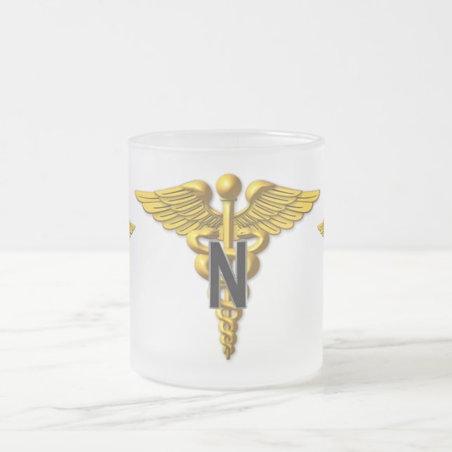 Taza De Cristal Esmerilado Cuerpo de enfermería del ejército de veteranos (Centro)
