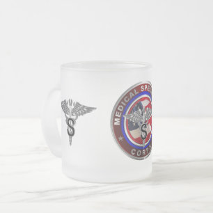 Taza De Cristal Esmerilado Cuerpo de Especialistas Médicos