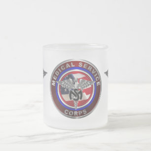 Taza De Cristal Esmerilado Cuerpo de Servicios Médicos