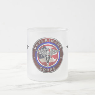 Taza De Cristal Esmerilado Cuerpo Veterinario