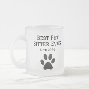 Taza De Cristal Esmerilado Cuidado de mascotas de celebración Tipografía mode