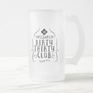Taza De Cristal Esmerilado Cumpleaños 30 30 años 30 sucios
