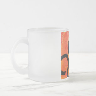 Taza De Cristal Esmerilado Cumpleaños de la Década naranja