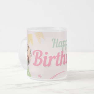 Taza De Cristal Esmerilado cumpleaños de princesa
