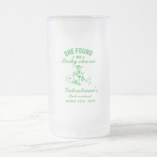 Taza De Cristal Esmerilado Cumpleaños de soltera de St patrick encontró su am