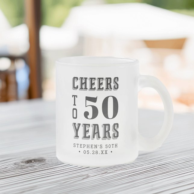 Taza De Cristal Esmerilado Cumpleaños del personalizado Cheers (Subido por el creador)