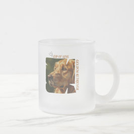 Taza De Cristal Esmerilado Cup of Love Dog Lover Coffee Mug Gift Ideas
