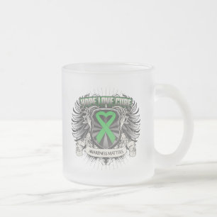 Taza De Cristal Esmerilado Curación traumática del amor de la esperanza de 