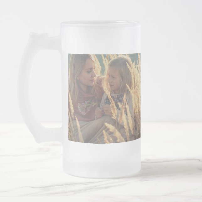 Taza De Cristal Esmerilado custom add your photo christmas personalized water (Izquierda)
