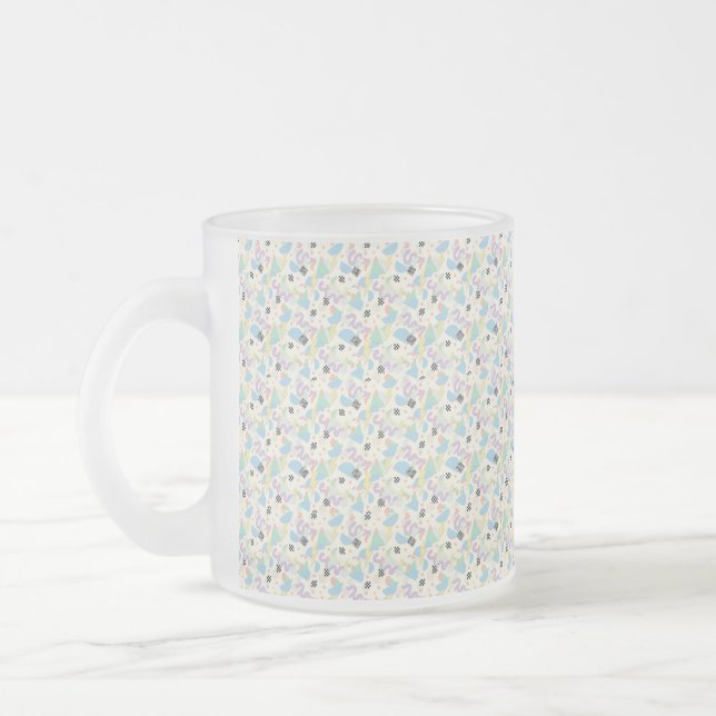 Taza De Cristal Esmerilado Custom All-Over Print Geometric Pattern Coffee Mug (Izquierda)