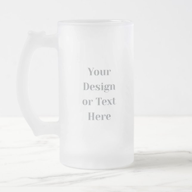Taza De Cristal Esmerilado Customizable Your Design or Text Here Personalized (Izquierda)