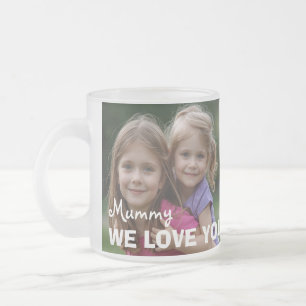 Taza De Cristal Esmerilado Customized with 2 and text