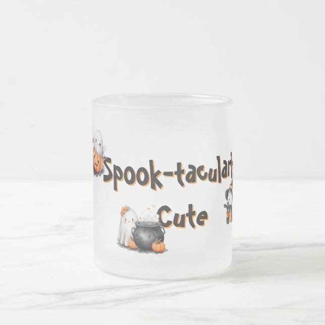 Taza De Cristal Esmerilado Cute fantasma Candy Personalizado Spook (Centro)
